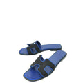 Hermes Bicolor Oran Crystal Beads Embellished Sandal 37.5