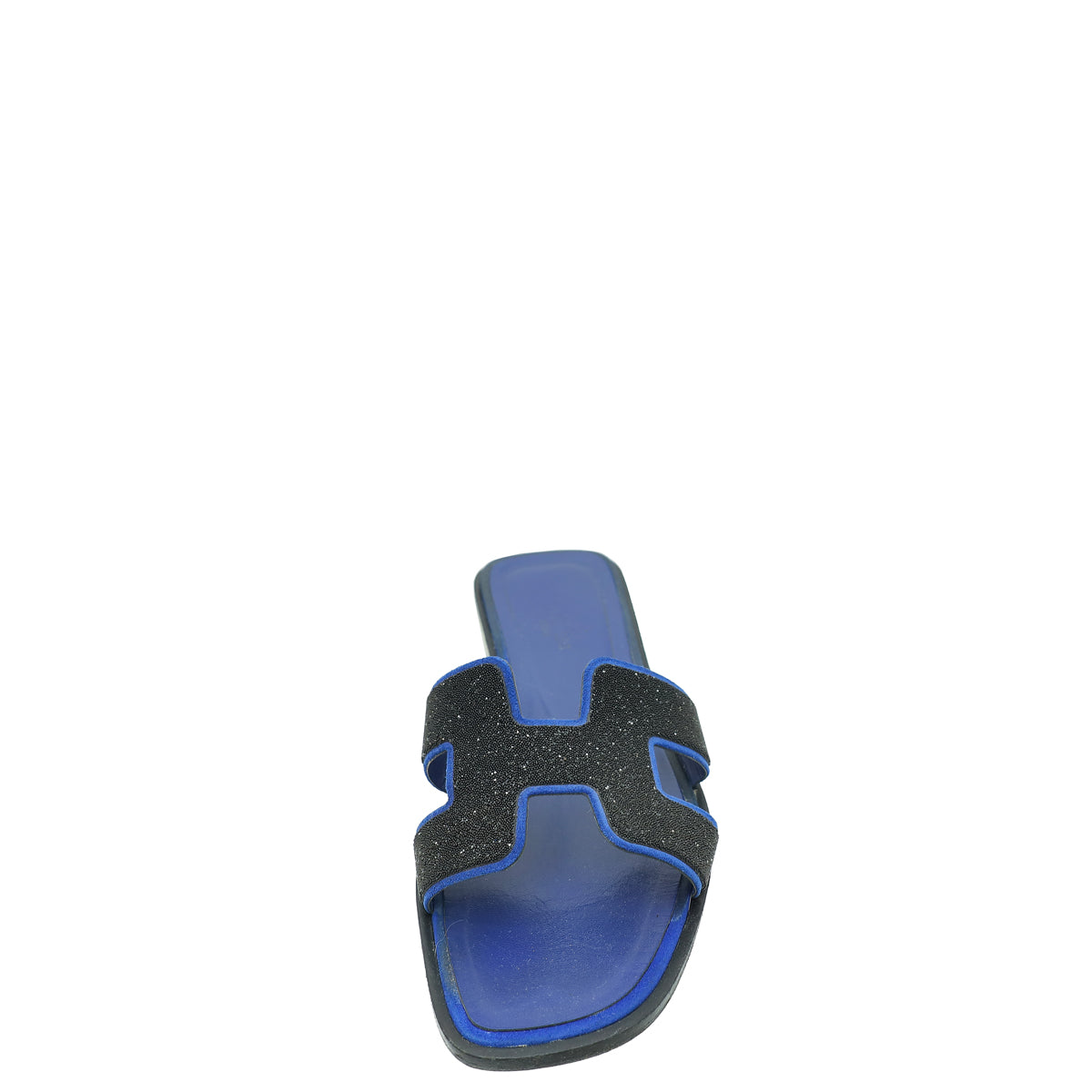 Hermes Bicolor Oran Crystal Beads Embellished Sandal 37.5