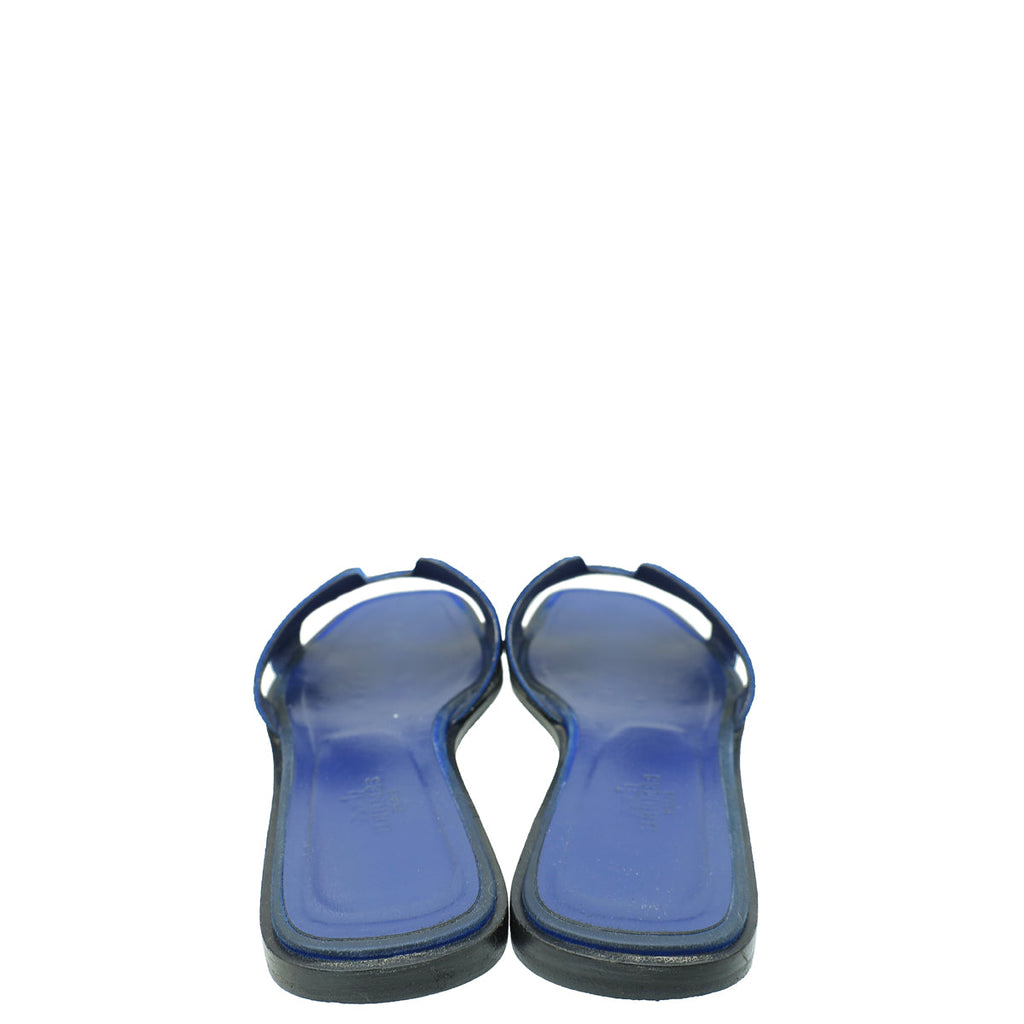 Hermes Bicolor Oran Crystal Beads Embellished Sandal 37.5