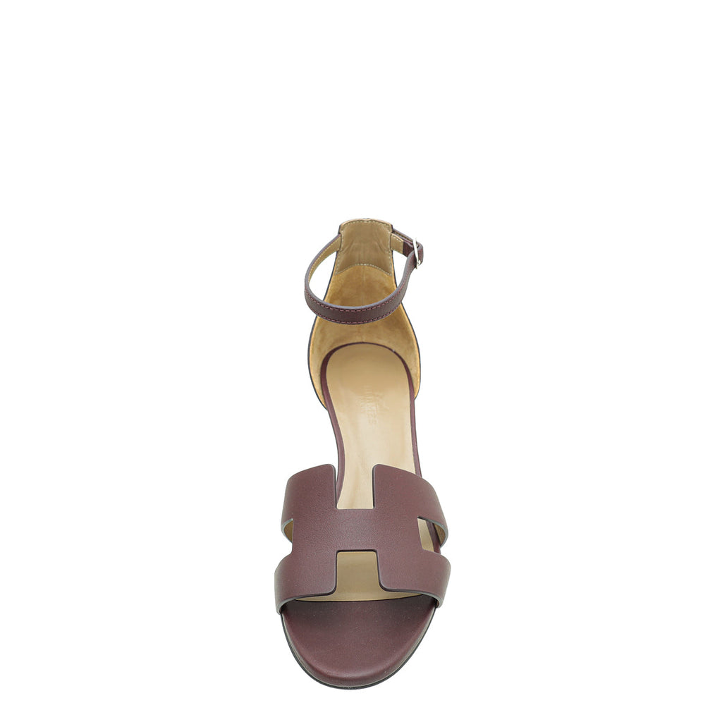 Hermes Bordeaux Legend Sandal 37.5