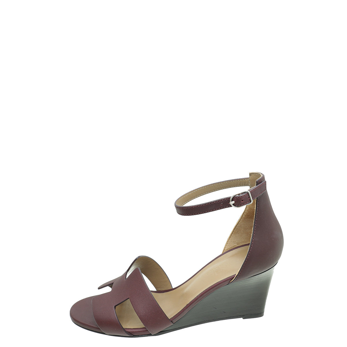 Hermes Bordeaux Legend Sandal 37.5