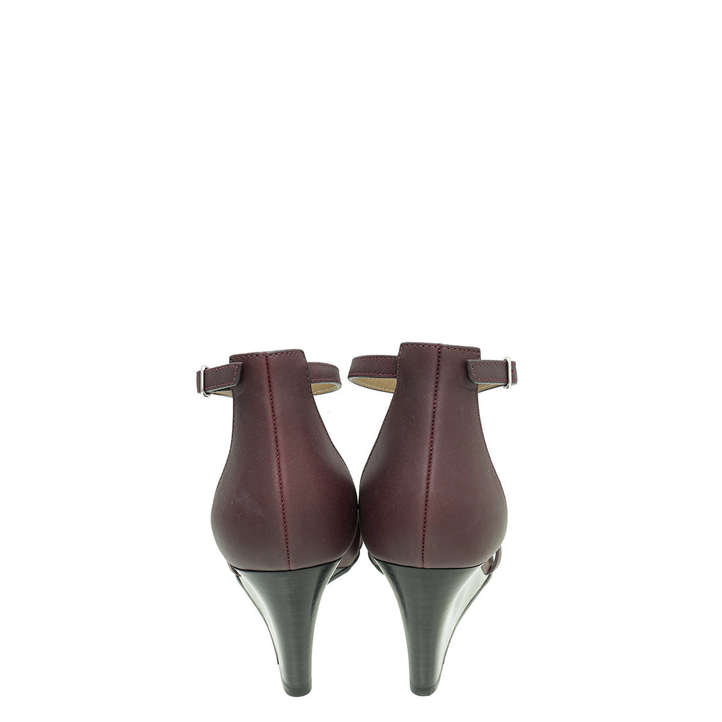 Hermes Bordeaux Legend Sandal 37.5