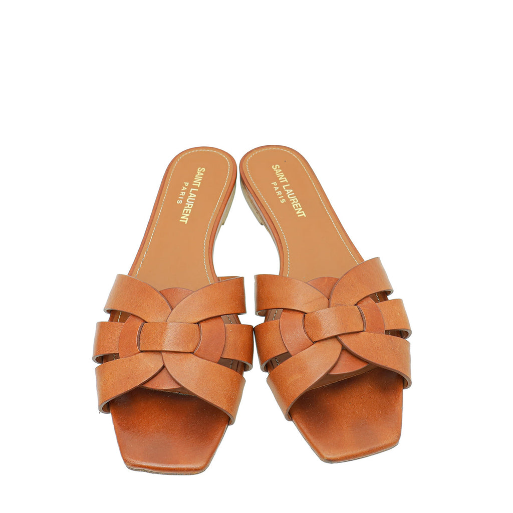 YSL Amber Tribute Flat Sandal 37.5