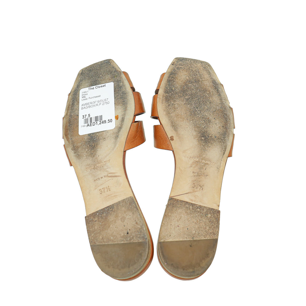 YSL Amber Tribute Flat Sandal 37.5