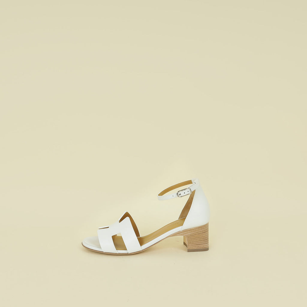 Hermes Blanc Encens 50 Sandal 37.5