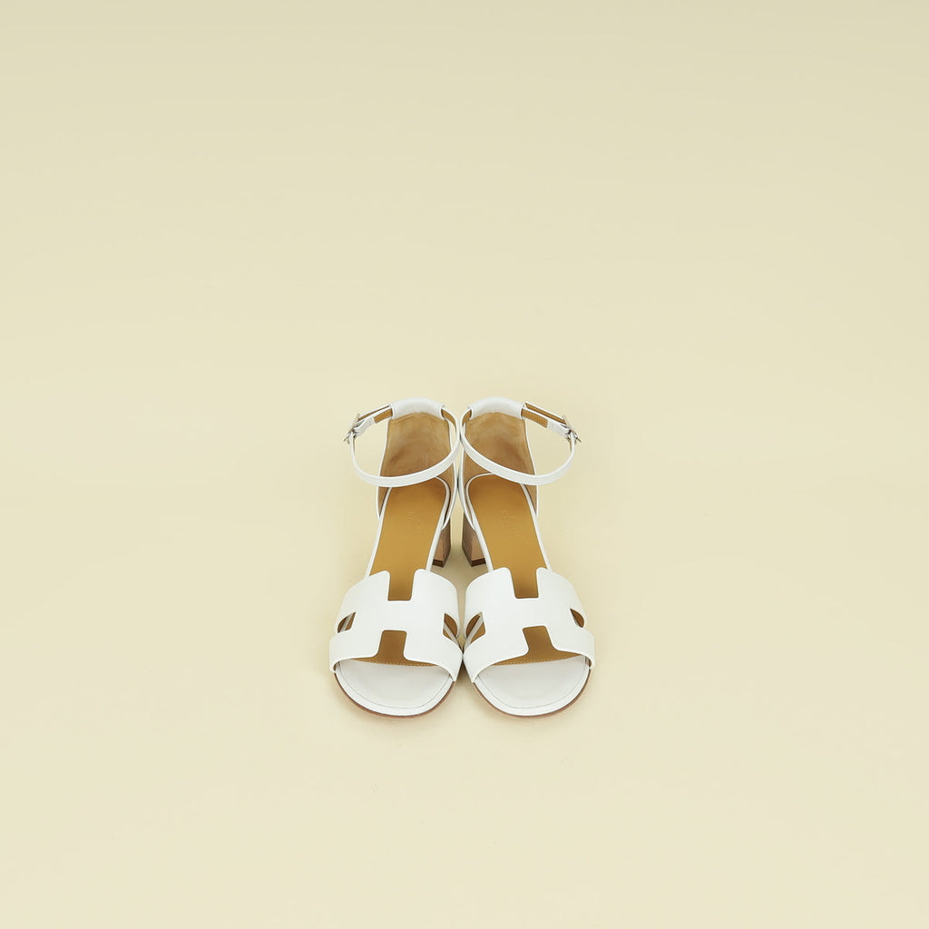 Hermes Blanc Encens 50 Sandal 37.5