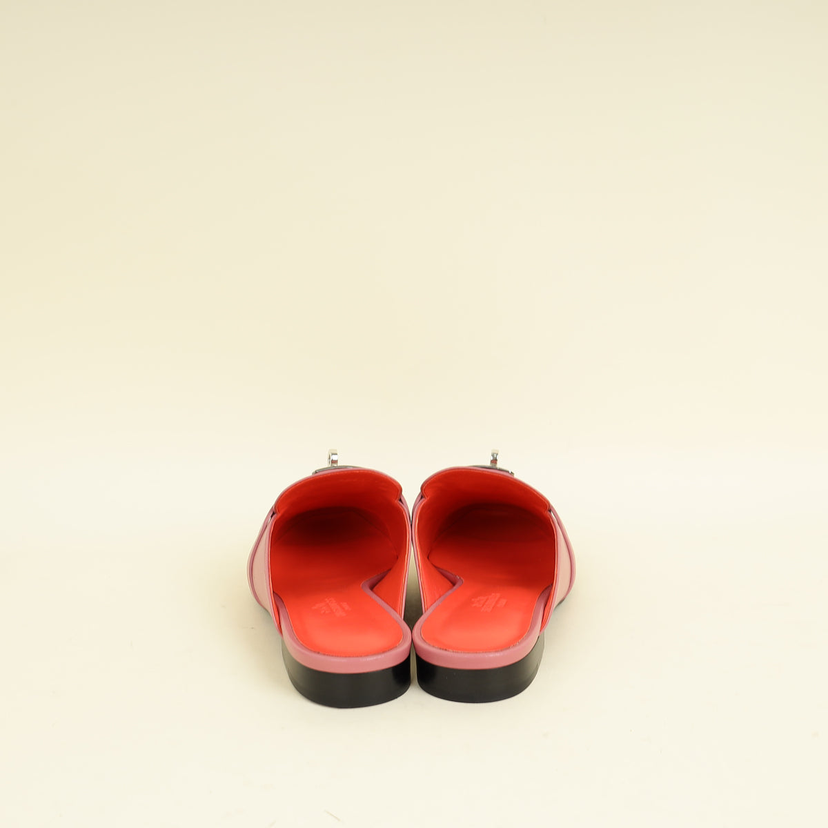 Hermes Rose Aphrodite OZ Mules 37.5