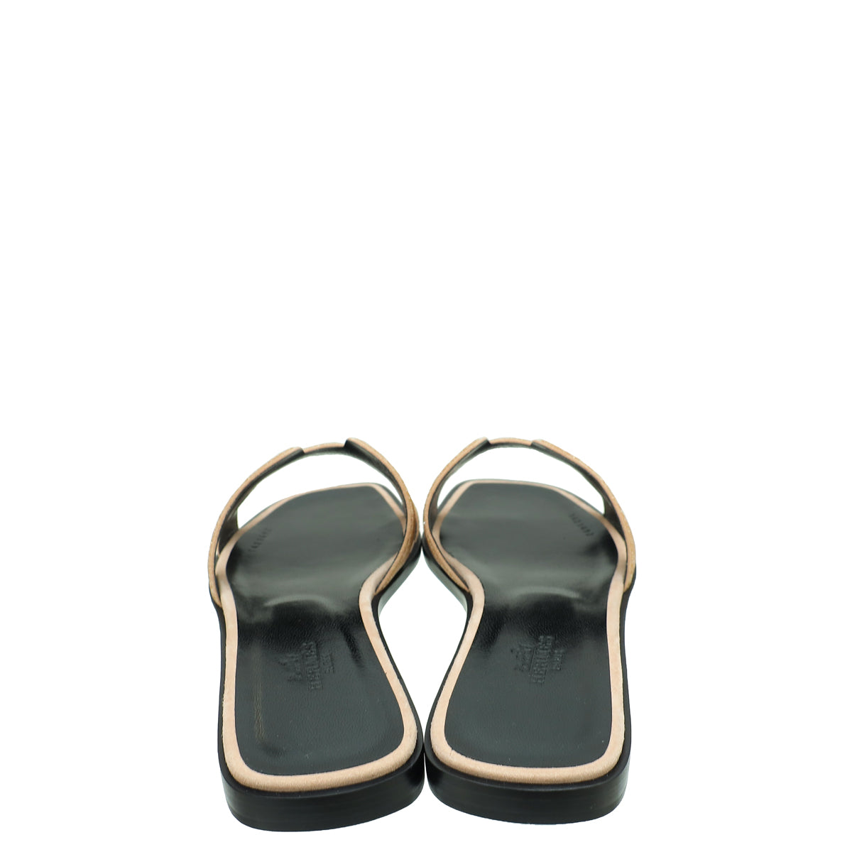 Hermes Beige Pink Oran Rhinestone Embellished Sandal 37.5