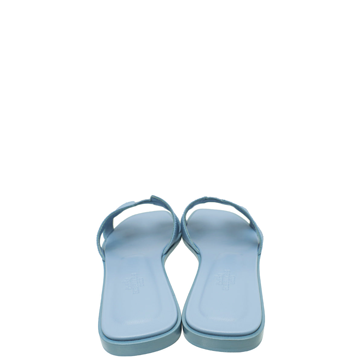 Hermes Bleu Faience Oran Sandal 37