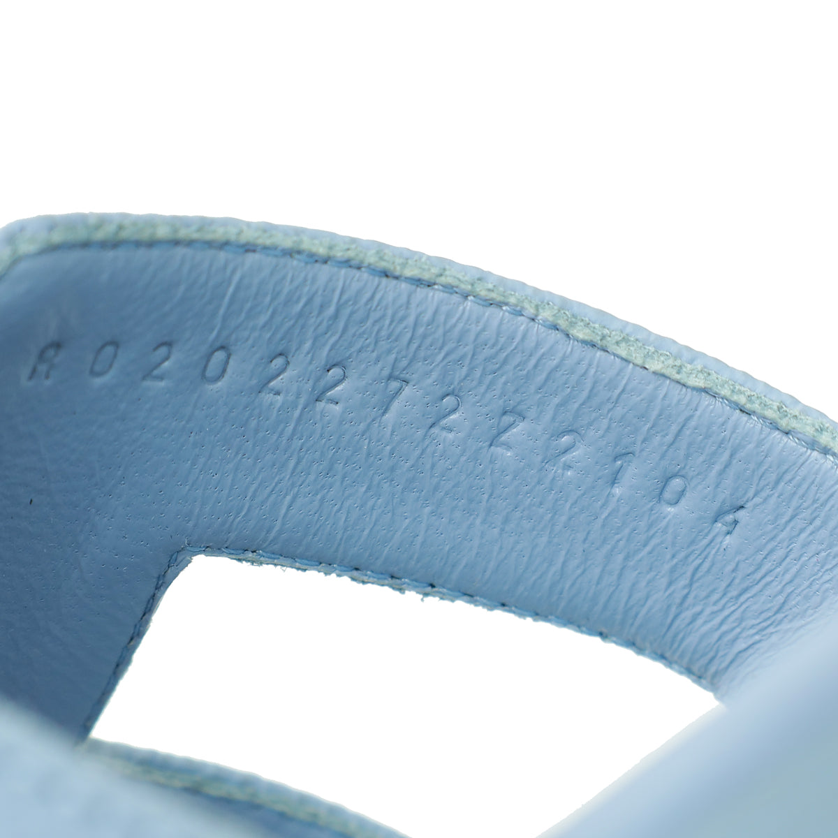 Hermes Bleu Faience Oran Sandal 37