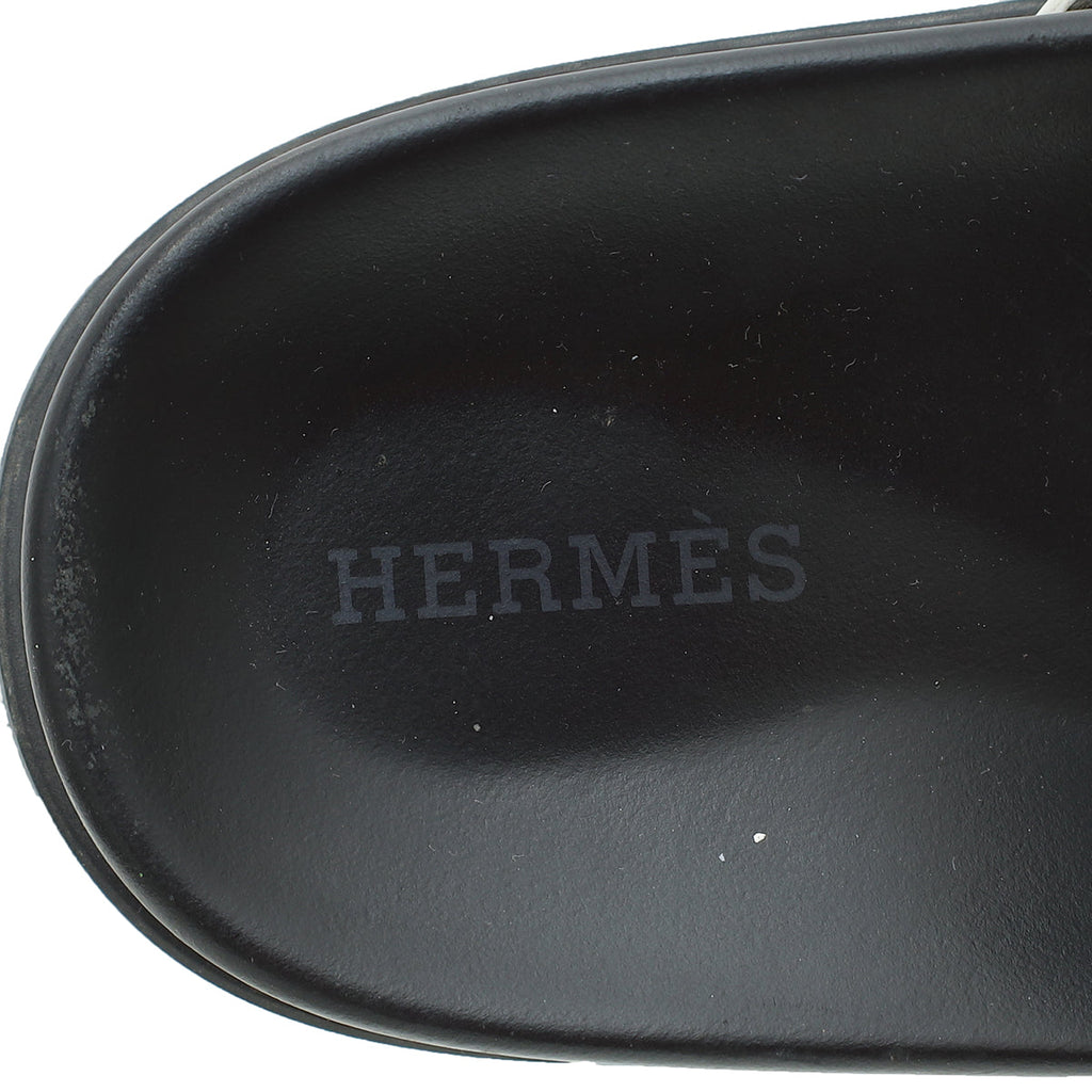 Hermes Blanc Chypre Sandal 37