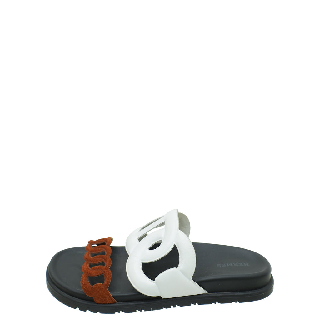 Hermes Bicolor Extra Sandal 37
