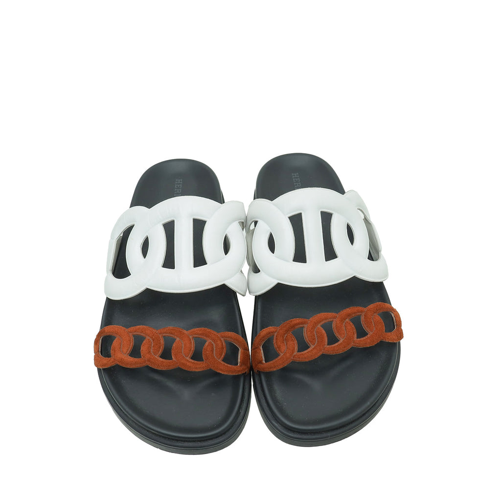 Hermes Bicolor Extra Sandal 37