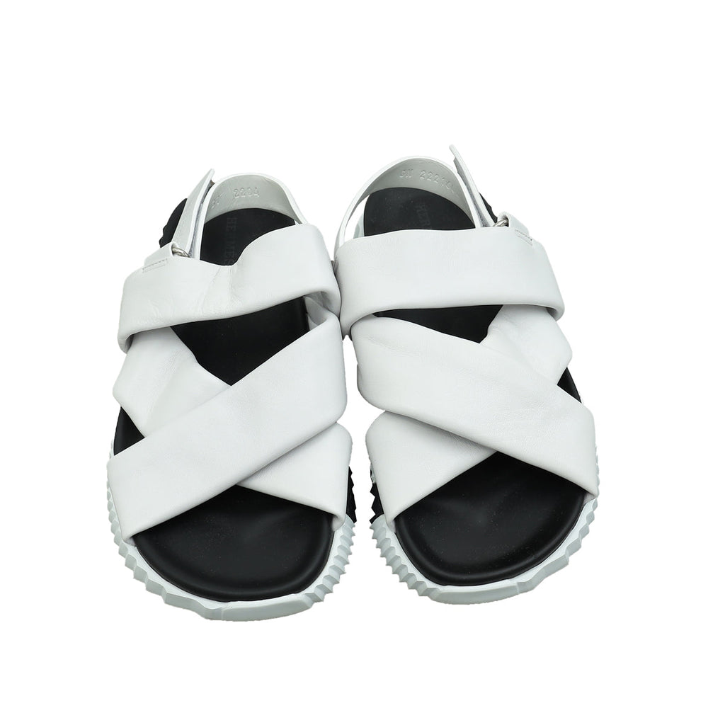 Hermes Blanc Electric Sandal 37