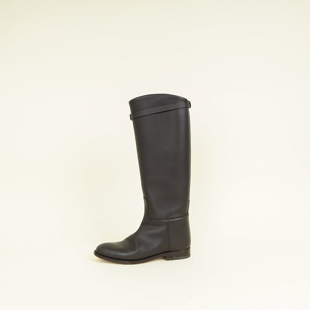 Hermes Chocolate Jumping Boot 37