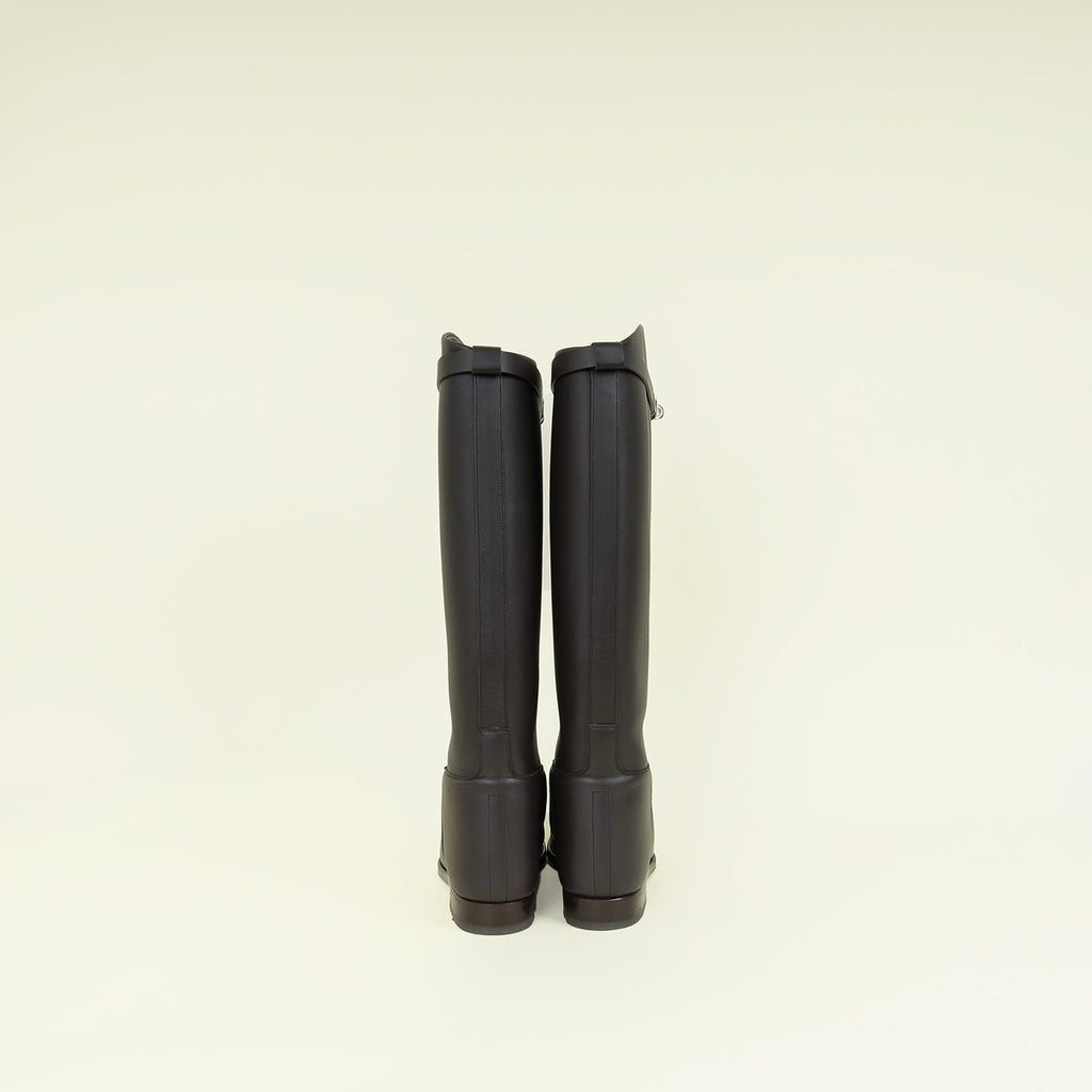 Hermes Chocolate Jumping Boot 37