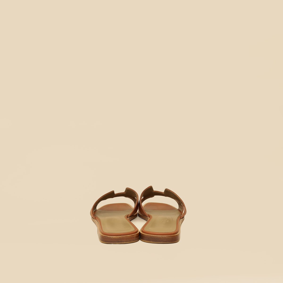 Hermes Gold Oran Sandals 37