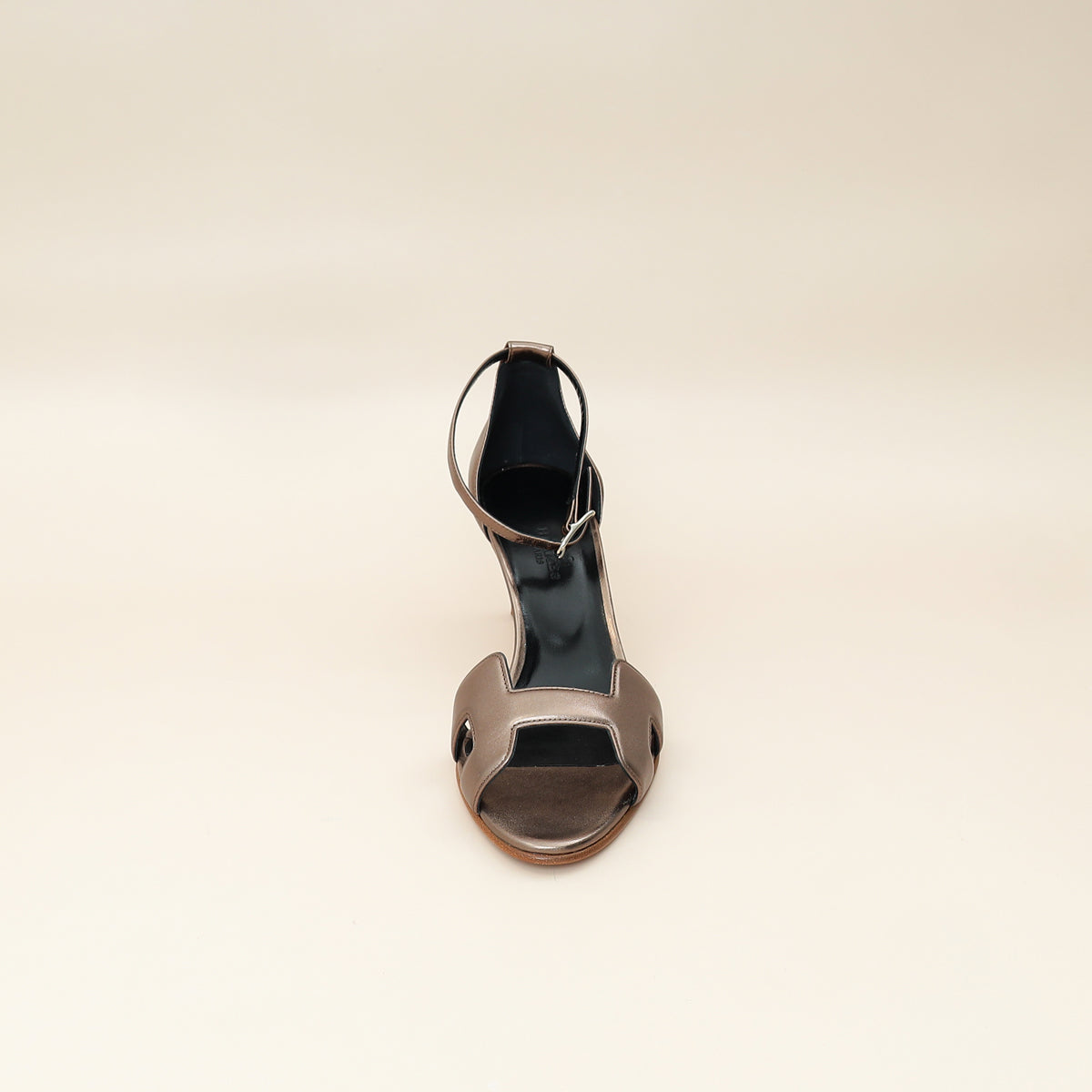 Hermes Bronze Premiere 70 Metallic Nappa Sandal 37