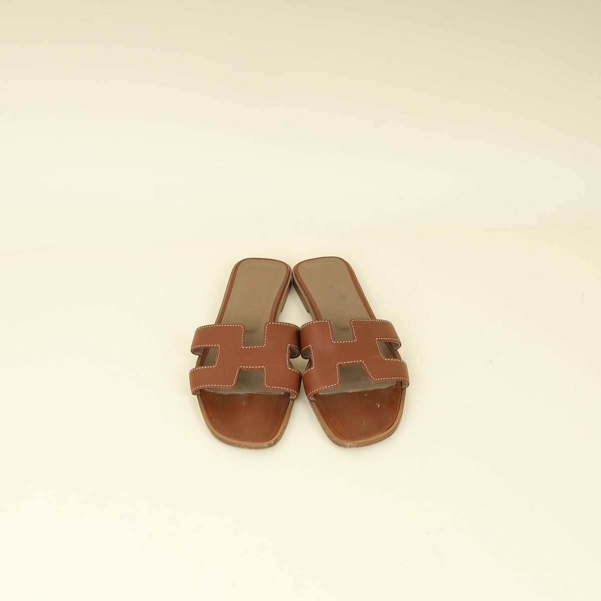 Hermes Gold Oran Sandal 37