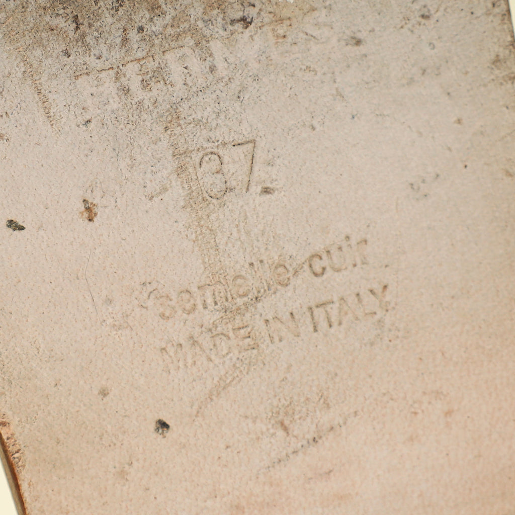 Hermes Gold Oran Sandal 37