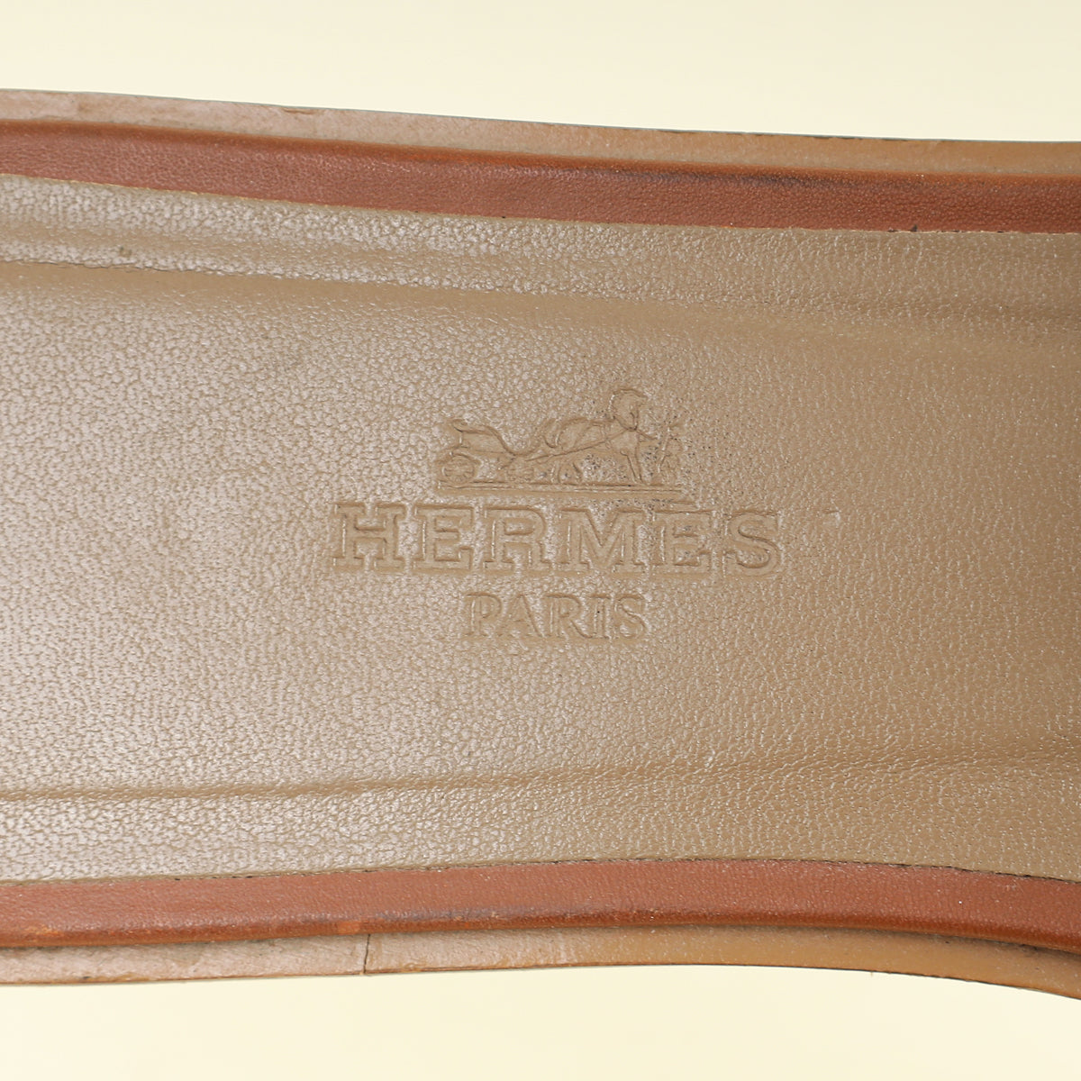 Hermes Gold Oran Sandal 37