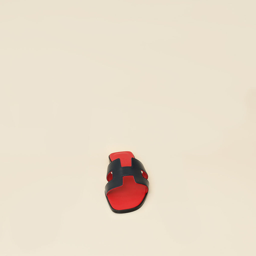 Hermes Bicolor Oran Sandals 37