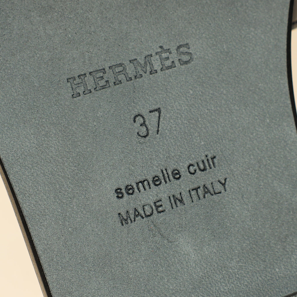 Hermes Bicolor Oran Sandals 37