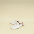 Hermes Blanc OZ Mules 37