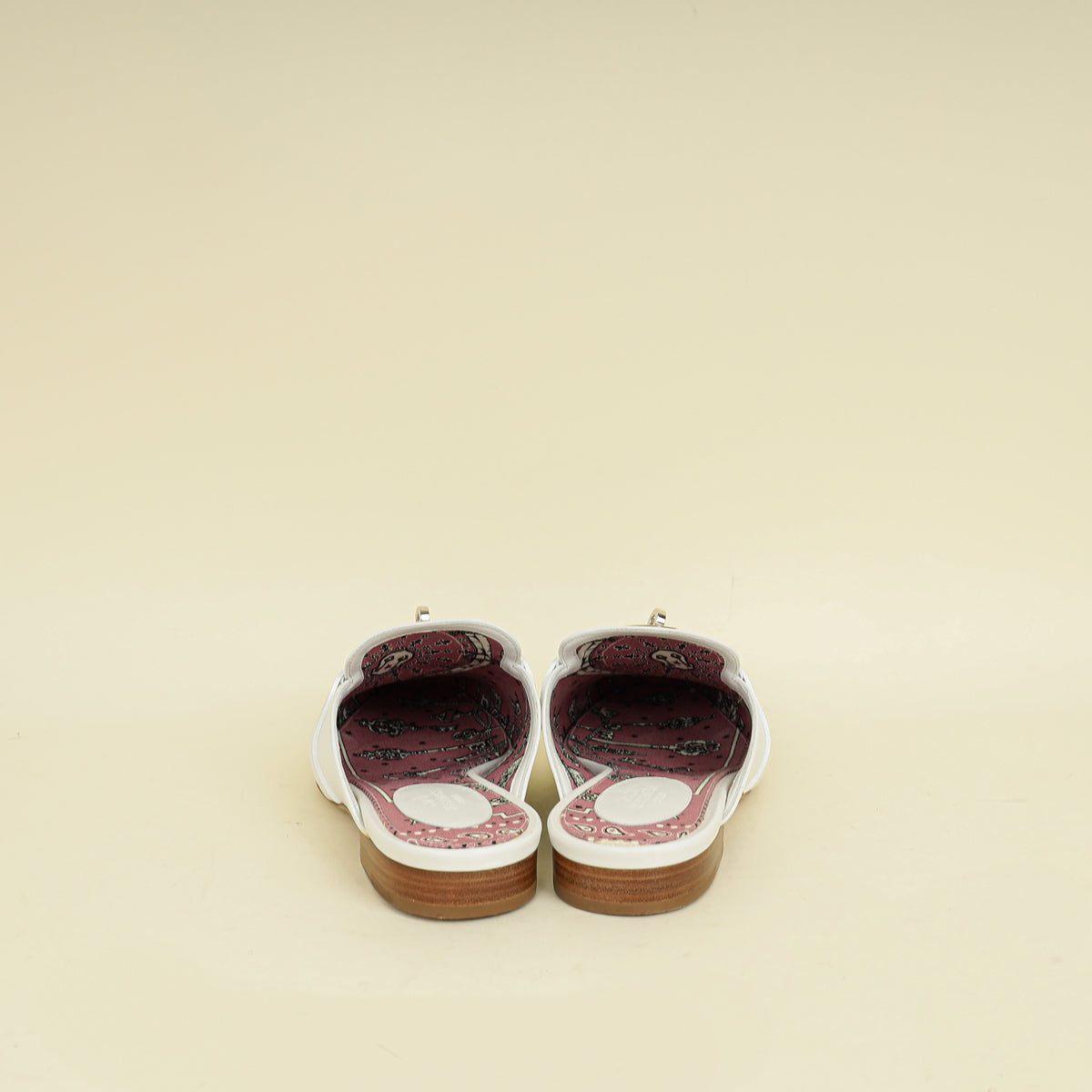 Hermes Blanc OZ Mules 37