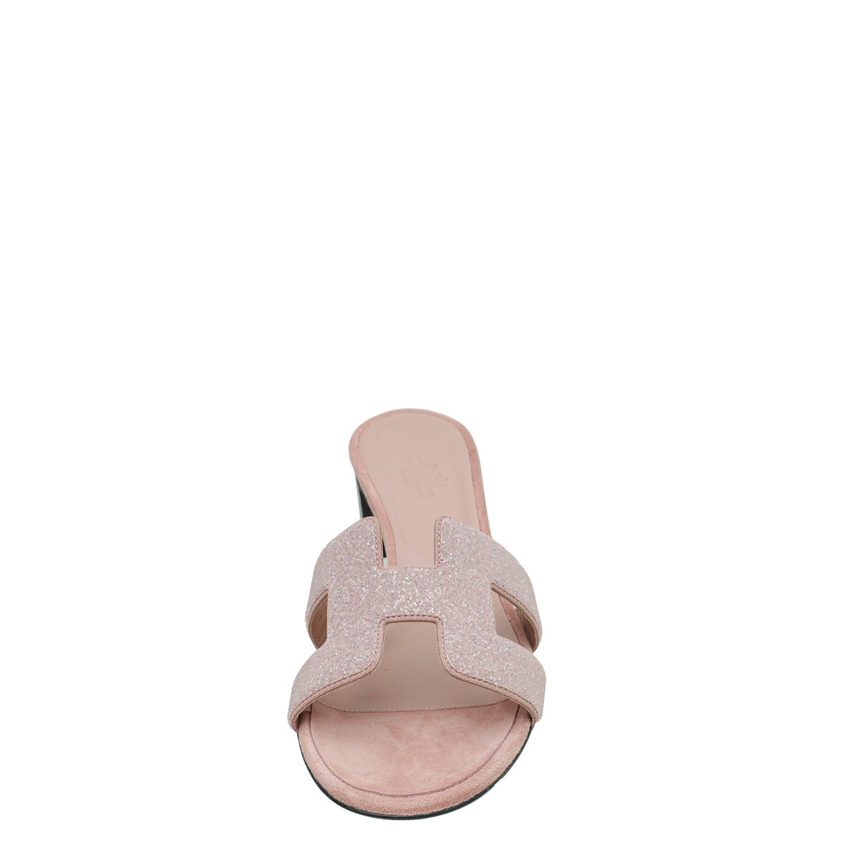 Hermes Rose Suede Crystal Oasis Sandal 37