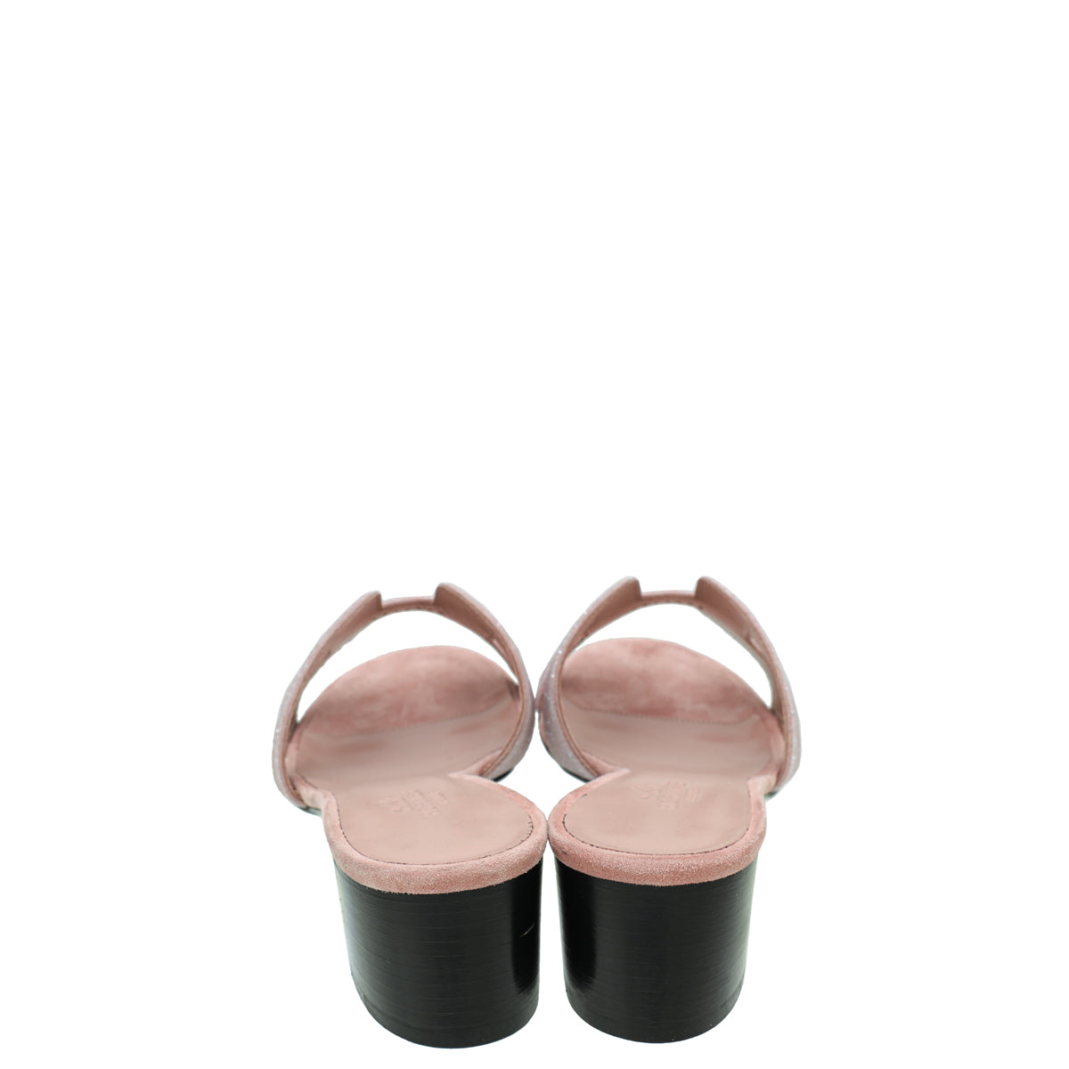 Hermes Rose Suede Crystal Oasis Sandal 37