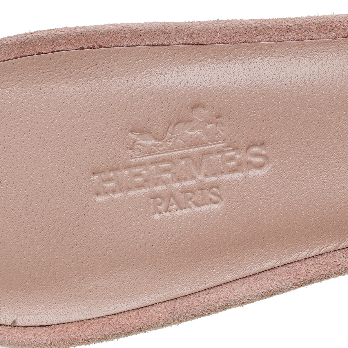 Hermes Rose Suede Crystal Oasis Sandal 37