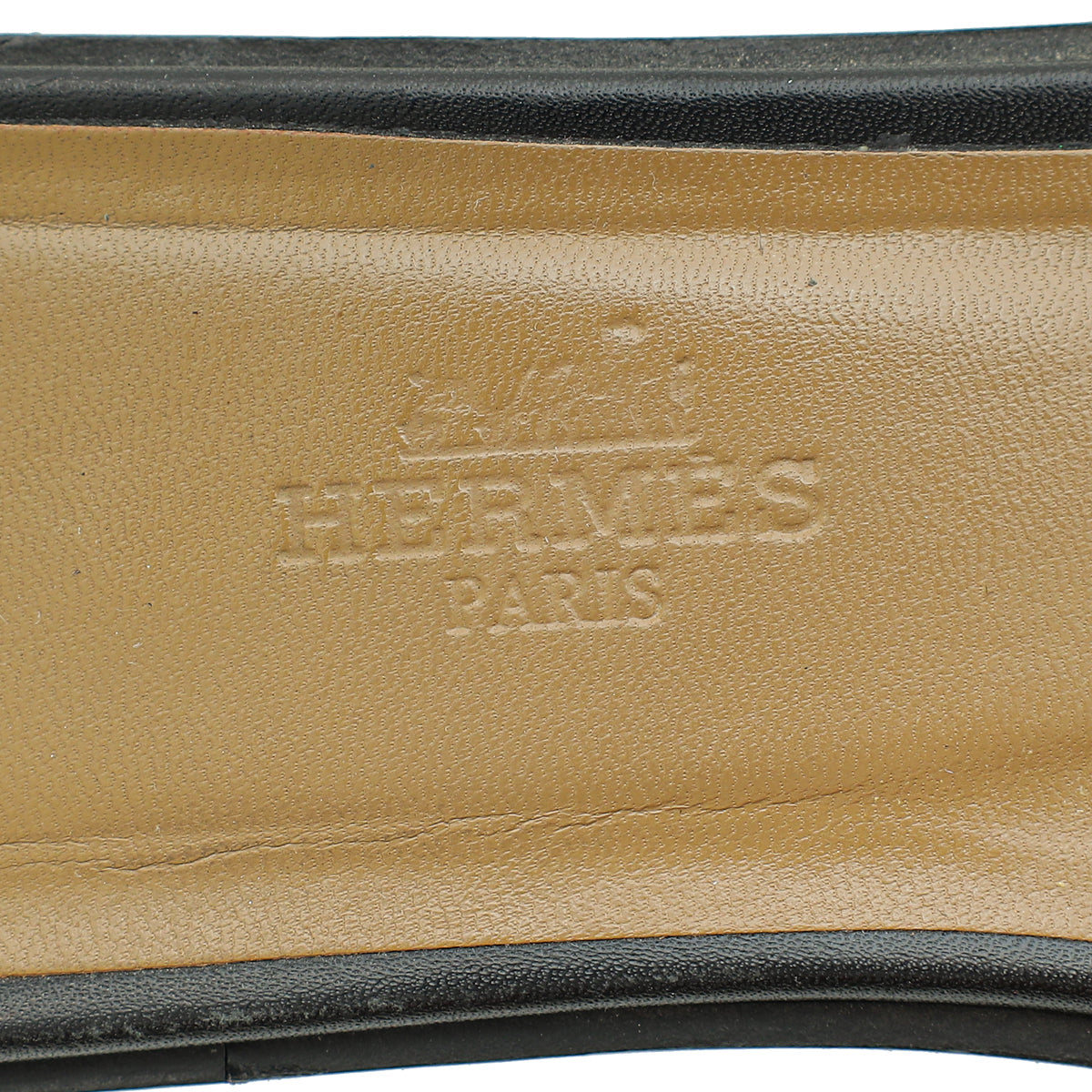 Hermes Noir Oran Sandal 37