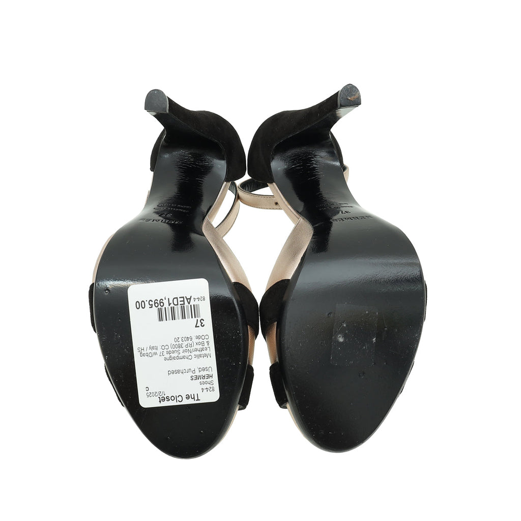 Hermes Bicolor Premiere 105 Sandal 37