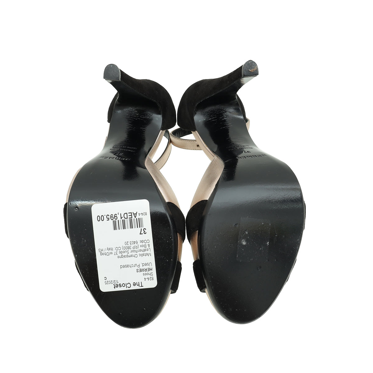 Hermes Bicolor Premiere 105 Sandal 37