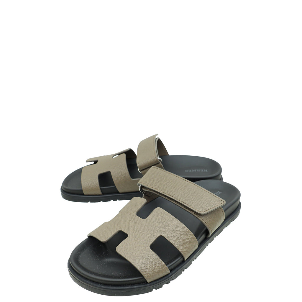 Hermes Etain Chypre Sandals 37