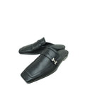Hermes Noir Groupie Goatskin Mule 37