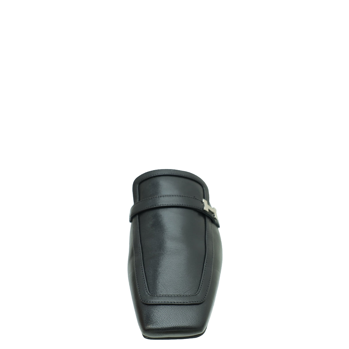 Hermes Noir Groupie Goatskin Mule 37