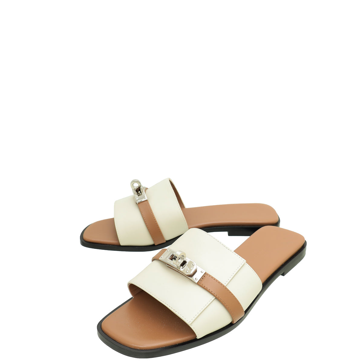 Hermes Bicolor Giulia Sandal 37