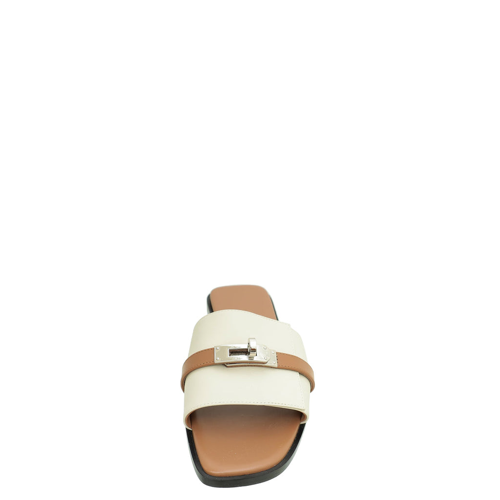 Hermes Bicolor Giulia Sandal 37