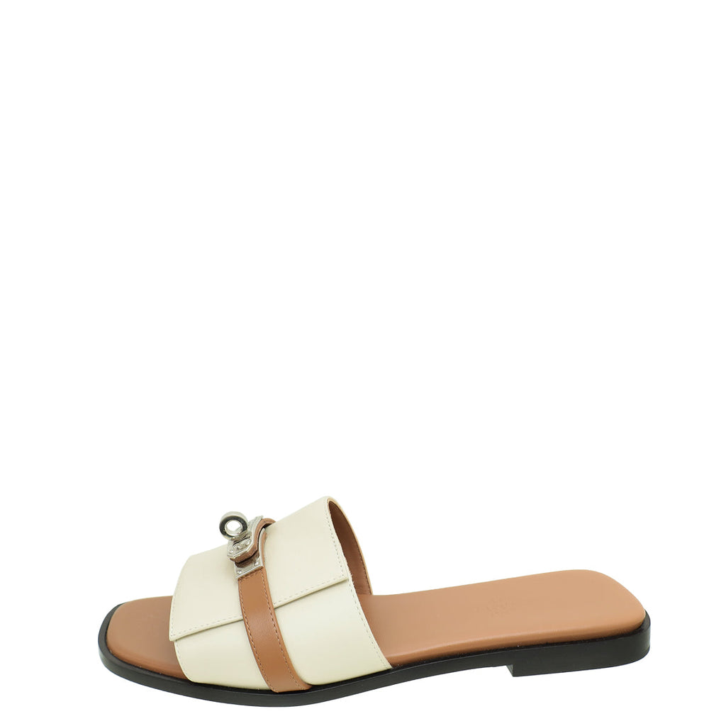 Hermes Bicolor Giulia Sandal 37