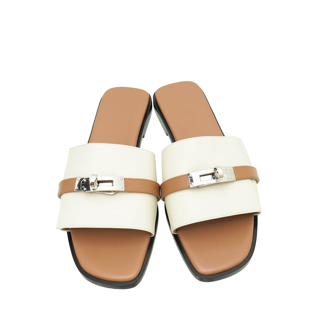 Hermes Bicolor Giulia Sandal 37