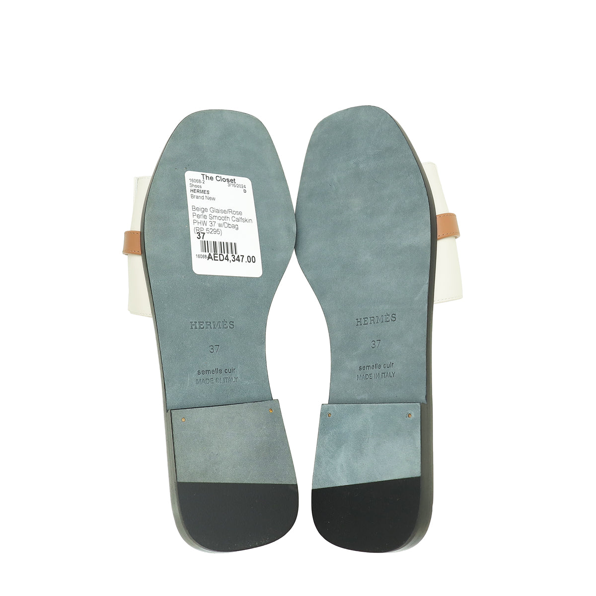 Hermes Bicolor Giulia Sandal 37