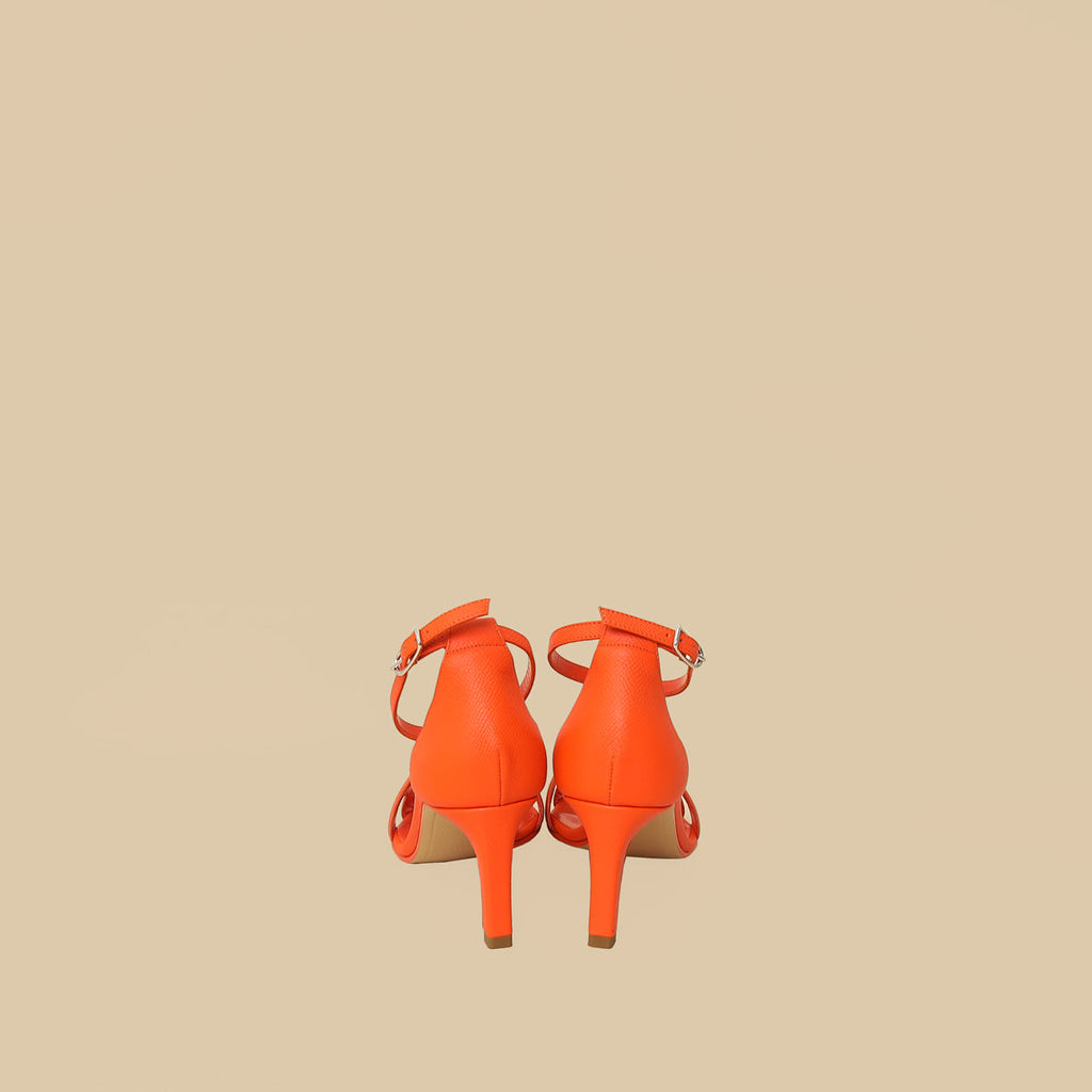Hermes Orange Poppy Premiere 70 Sandal 37