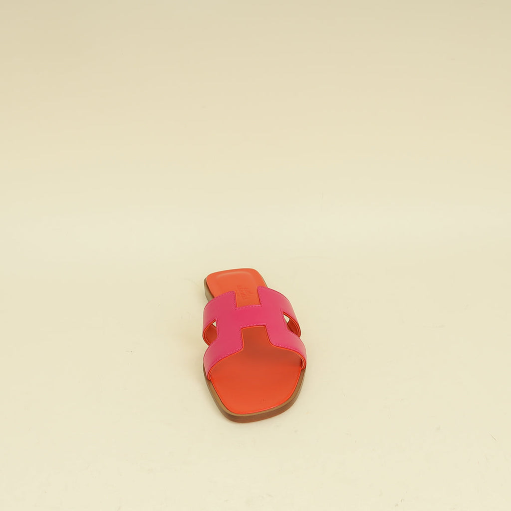 Hermes Bicolor Oran Sandal 37