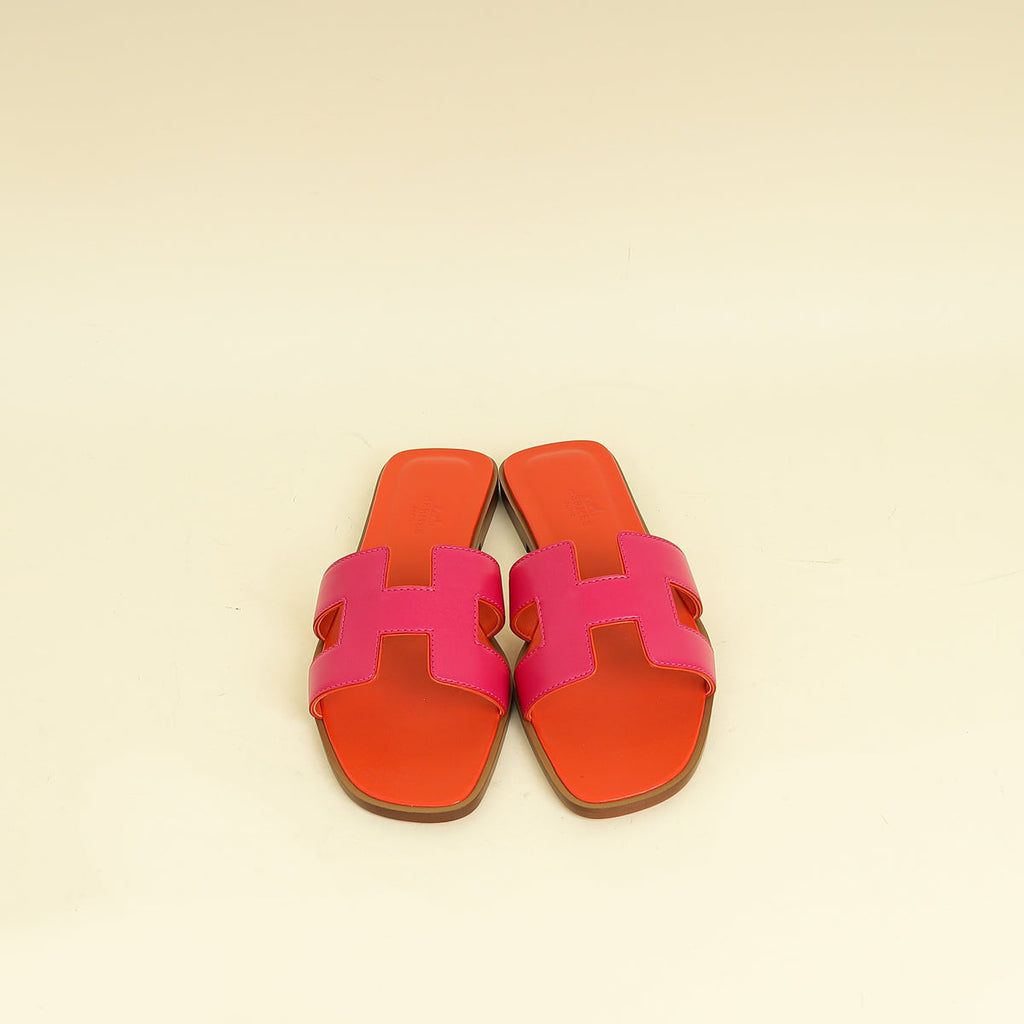 Hermes Bicolor Oran Sandal 37