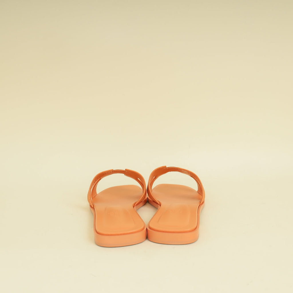 Hermes Granit Rose Oran Sandal 37