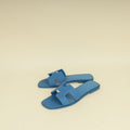 Hermes Bleu Bleuet Oran Sandal 37