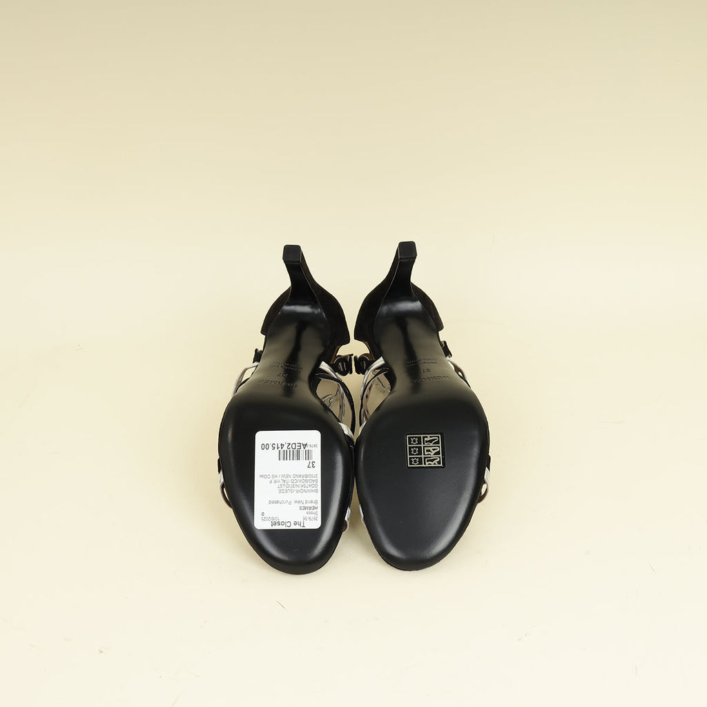 Hermes Bicolor Chaine D'ancre Romy Sandals 37