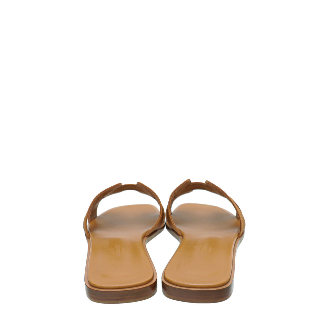 Hermes Gold Oran Sandal 37